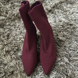 Burgundy boots